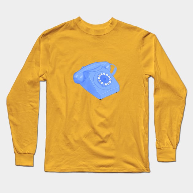 Retro Rotary Phone Long Sleeve T-Shirt by aykimkio